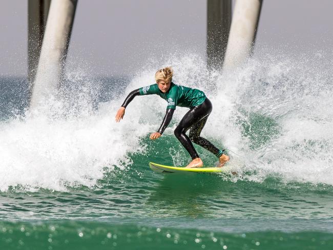 Snapper Rocks Surfriders member Marlon Harrison, 16. Picture: Supplied by Surfing Queensland.