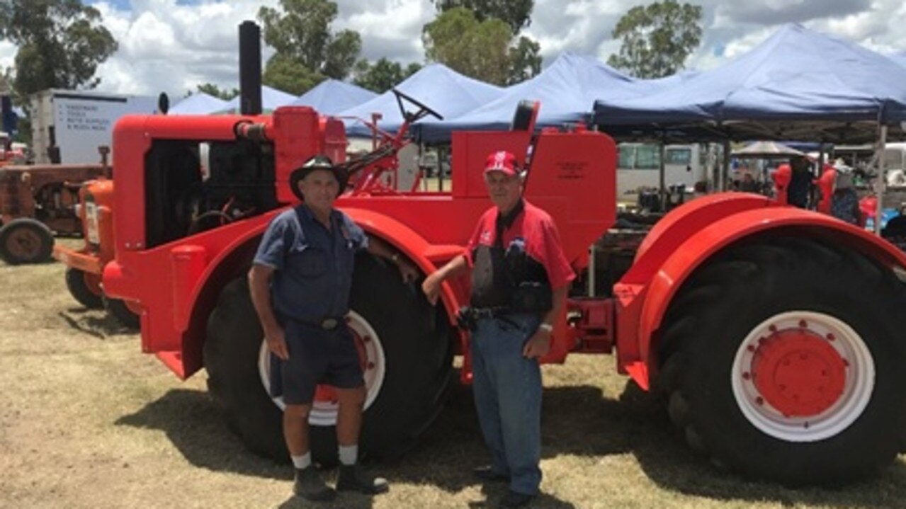 Neville Manteufel pictured in 2018, with the fully restored and beloved Wagner Tractor that he farmed with during his early days on the Darling Downs.