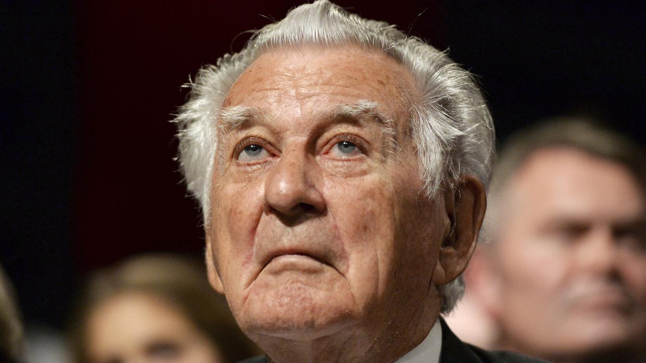 Former prime minister Bob Hawke during a 2016 campaign launch in Sydney. Picture: MickTsikas via AP.