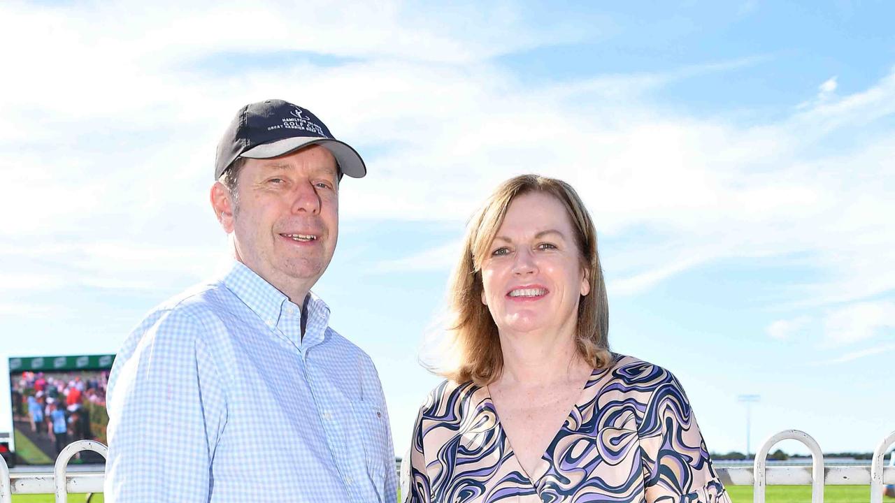 Craig and Susan Shanley at Coast to Coast Raceday, Corbould Park. Picture: Patrick Woods.