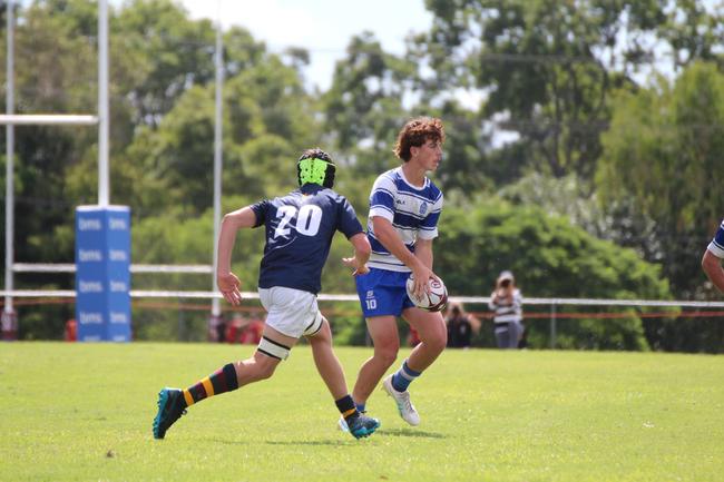Ballymore Cup rugby action at the Albany Creek Brumbies Junior Rugby Union Club on Friday, April 12, 2024.