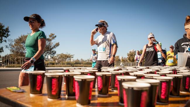 Keep hydrated every 5km or 20mins during the Gold Coast Marathon