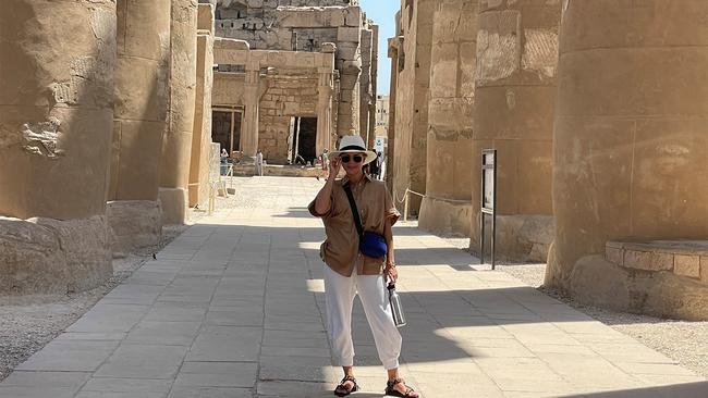 Jenny Hewett at Luxor Temple.