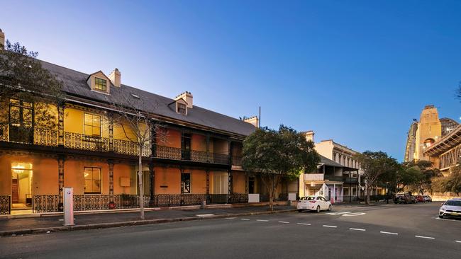 The restored 1830s terrace home at 31 Lower Fort Street in Sydney’s Millers Point.