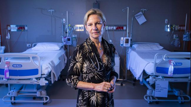 Monash medical centre professor of infectious diseases Rhonda Stuart diagnosed and treated Australia’s first COVID-19 patient on January 24 last year. Picture: Aaron Francis