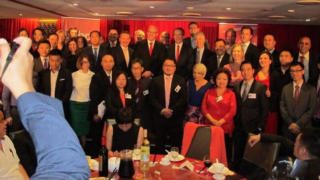 A photo from the dinner showing Mr Shorten and Mr Foley were there. Picture: Facebook