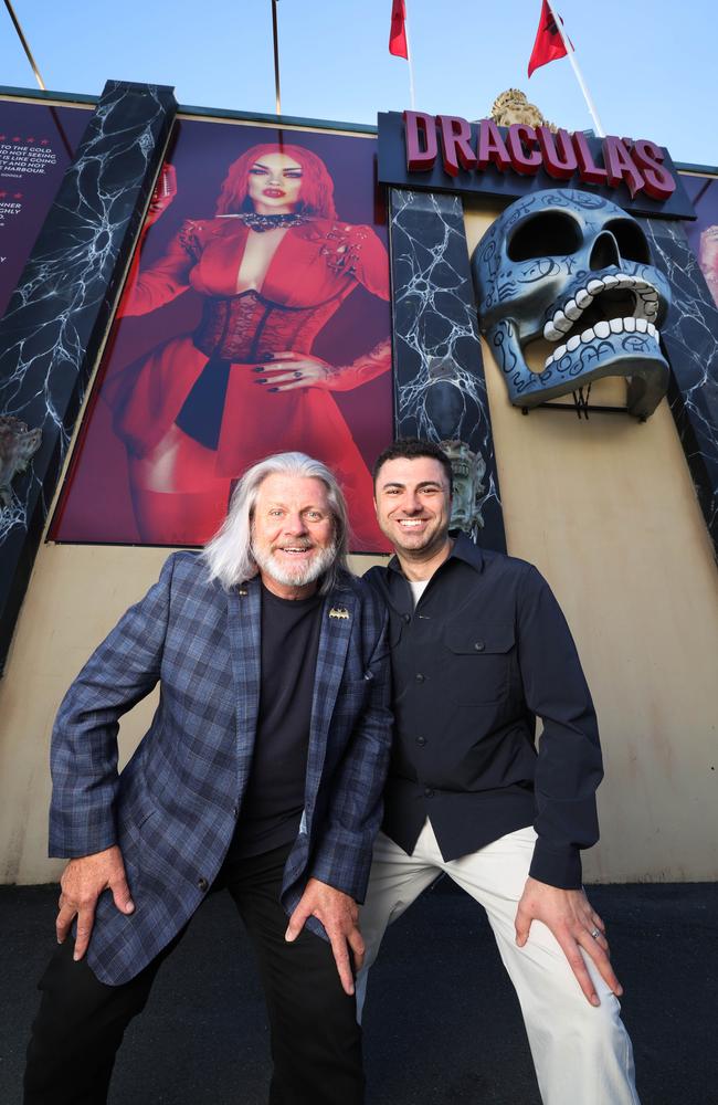 Paul and Son Luke Newman at Draculas 2025. Picture: Annette Dew