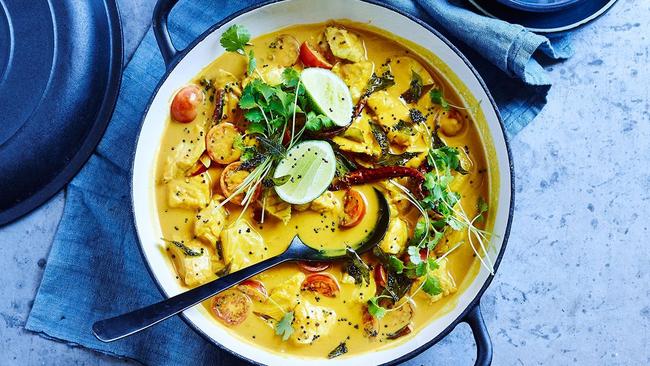 Tamarind and coconut fish curry.