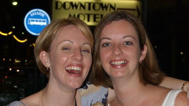 Abbi Jermyn & Leanne Mirams on Flinders Street East Pic Bryan Lynch AD465047