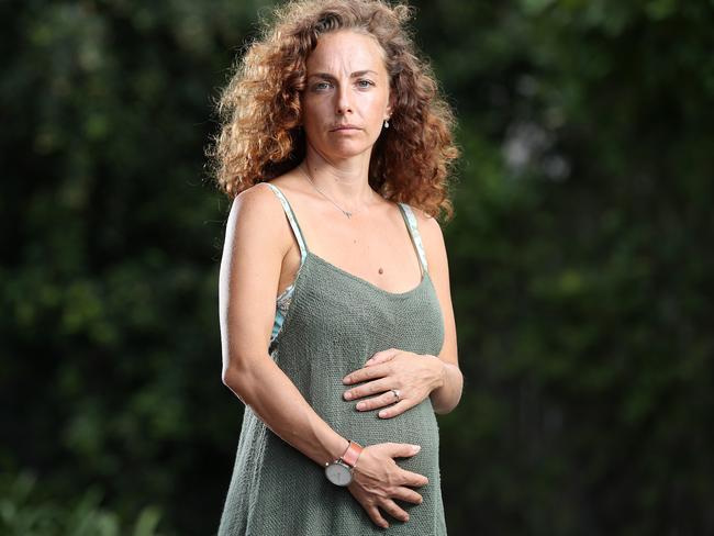 Pregnant Bree Tipoki says she doesn't want to birth in a virus infested hospital and wants government financial assistance to homebirth, Bracken Ridge. Photographer: Liam Kidston.