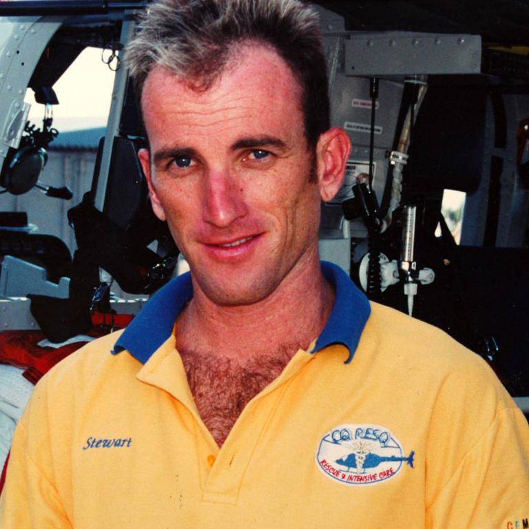 Helicopter crewman Stewart Eva.