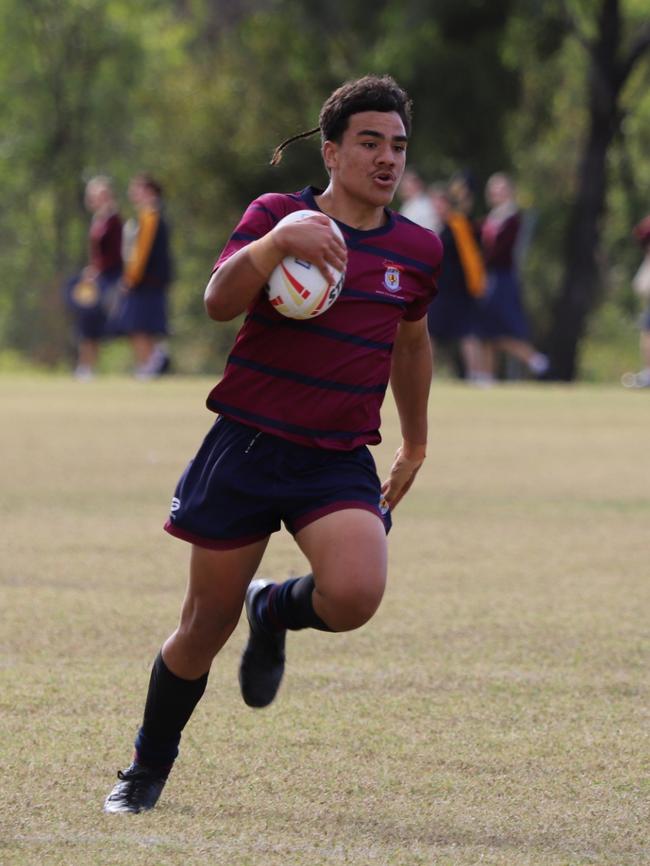 Marist College backrower Leo Fanuatanu scored two tries for the school in their loss to The Cathedral College last week.