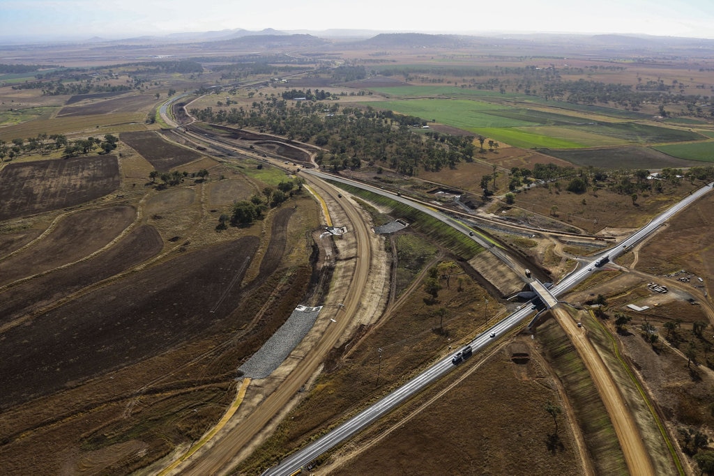 Gore Highway interchange May 2018. Picture: Above Photography PTY LTD