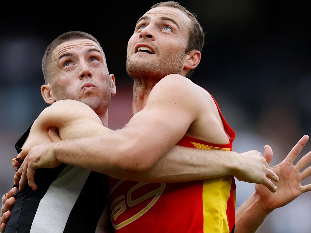 There’s an easy fix to the third-man-up rule in ruck contests. Picture: AFL Photos/Getty Images