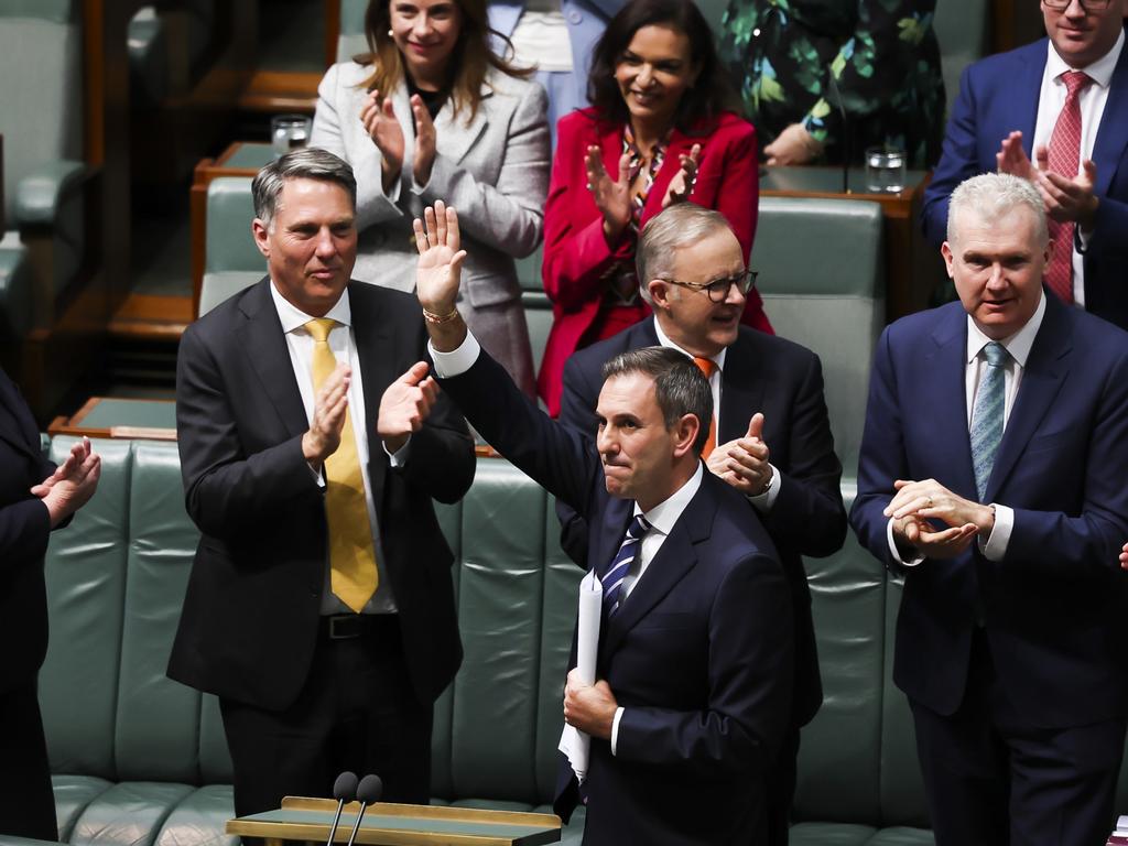 Federal treasurer Jim Chalmers hands down the 2023 budget. Picture: NCA NewsWire/ Dylan Robinson