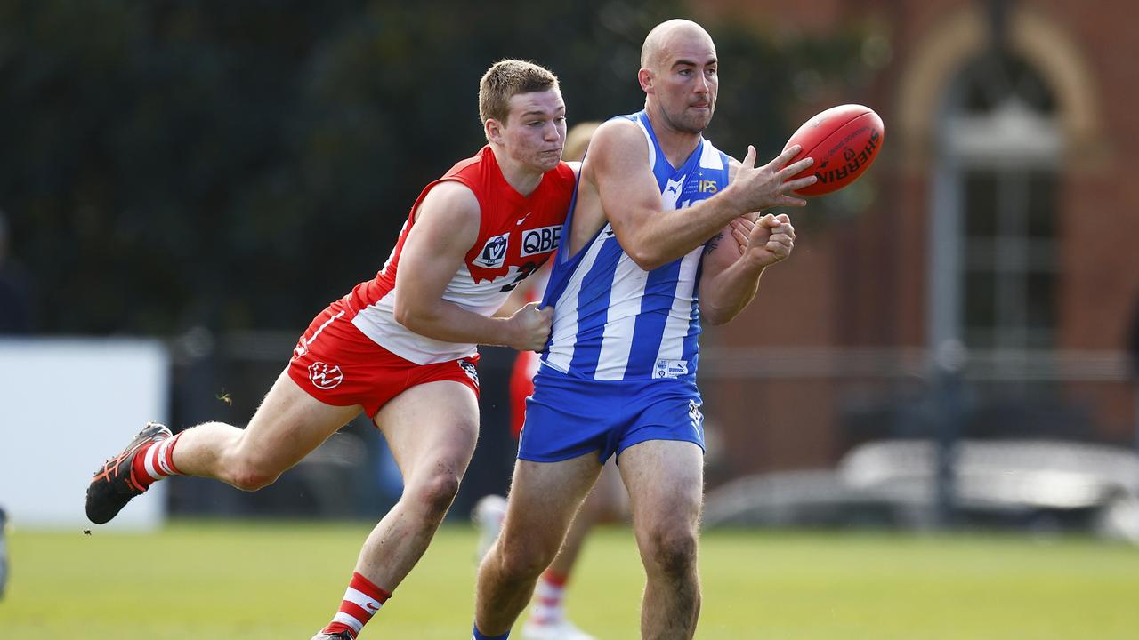 Ben Cunnington was excited to be back and just playing footy after a cancer battle. Picture: Getty Images