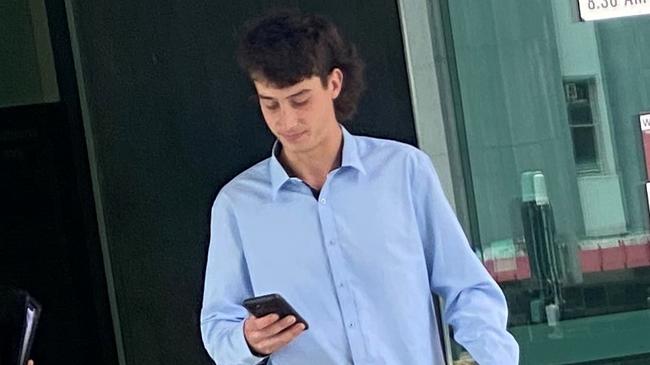 Samuel James Deahm, 18, leaving the Brisbane Magistrates Court on Wednesday, November 23, 2022.