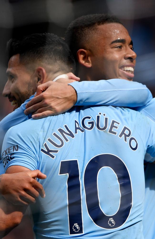 Gabriel Jesus and Sergio Aguero.