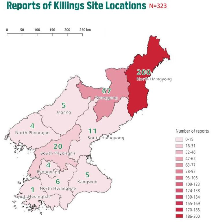 Reports of killing site locations. Picture: Transitional Justice Working Group