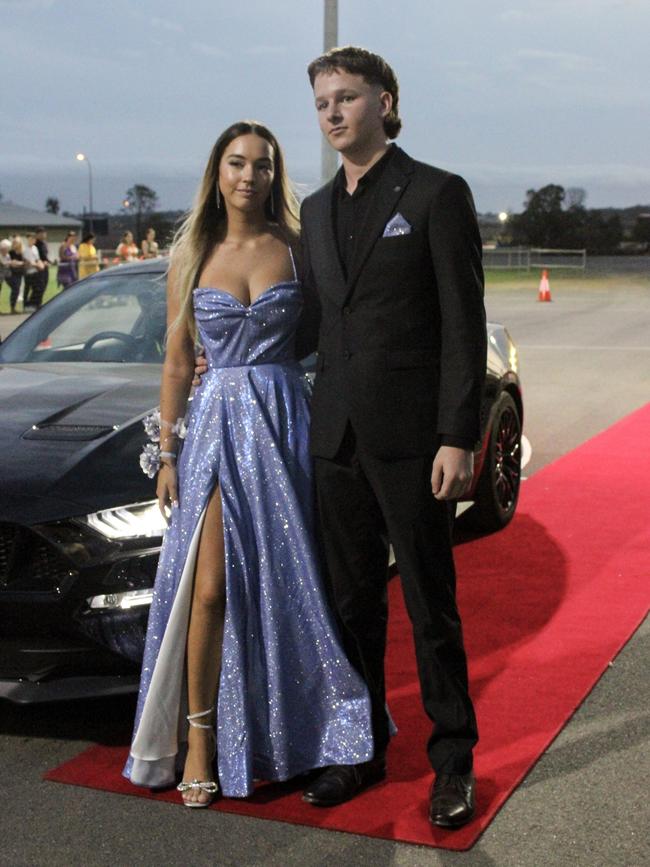 Amarlie Whitton and Daniel Jones at the 2023 Kepnock State High School formal.