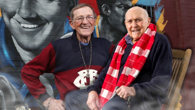 Fitzroy legend Kevin Murray and South Melbourne champion Bobby Skilton