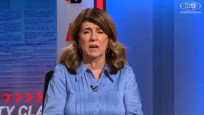 Caroline Wilson has teed off on Ginnivan. Photo: Channel 9