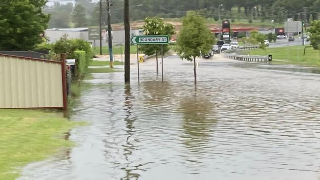 Beaudesert recorded 70mm in 40 minutes that sparked flash flooding on Monday. Picture: Weather Enthusiast Dylan Mckenna