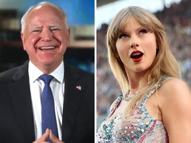 Tim Walz and Taylor Swift.