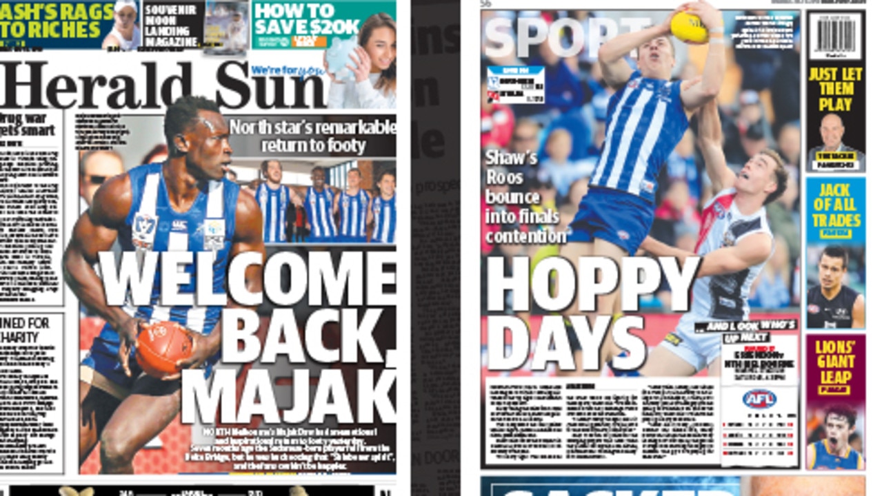 Herald Sun front page news Herald Sun