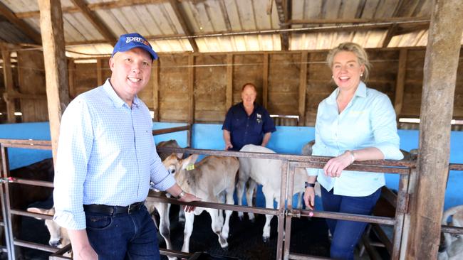 Home Affairs Minister Peter Dutton with embattled ministerial colleague Bridget McKenzie.