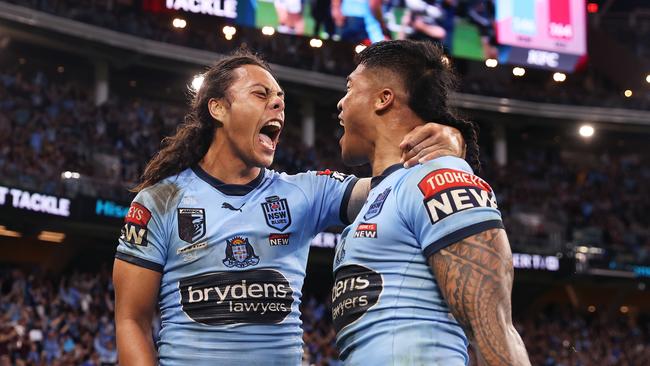 Jarome Luai and Brian To’o. Picture: Mark Kolbe/Getty