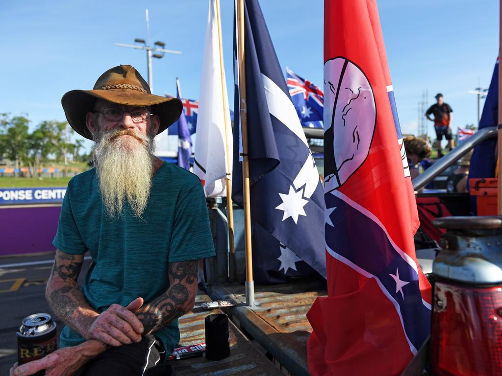 Clint Hawkes at Hidden Valley for the annual Variety NT Australia Day Ute run. Picture: Che Chorley