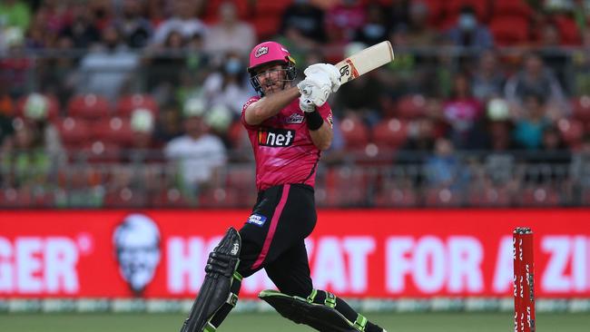 Dan Christian exploded at the end of the innings. Picture: Jason McCawley/Getty Images