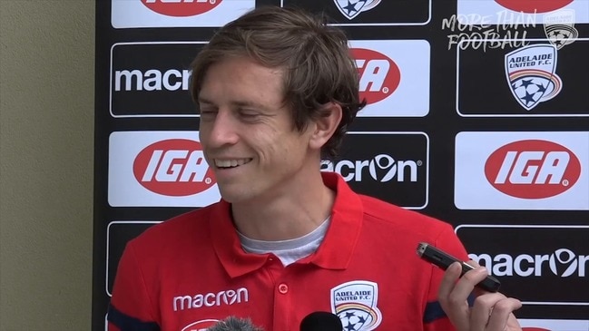 Adelaide's Craig Goodwin helps put an end to Melbourne Victory's nine match winning streak