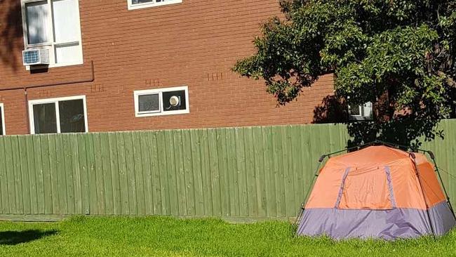 A sex tent believed to be used by sex workers that stood in Hemmings Park, Dandenong for almost four months.