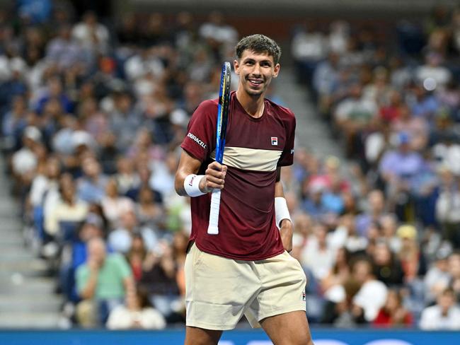 Alexei Popyrin defeated Novak Djokovic on Saturday. Picture: AFP