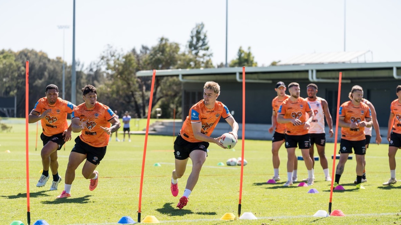 Several Tigers players have been hit with official warnings for failing to meet club fitness standards. Picture: Wests Tigers