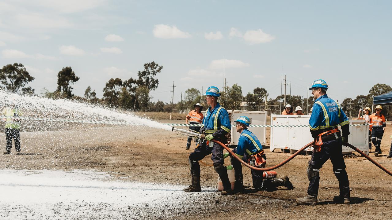 Each simulation had a time limit and assessors scored each element of the test. Pictures: Supplied by Anglo American