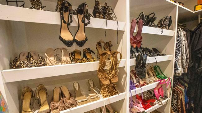 Margaux’s shoe collection is every girl’s dream. Picture: Nigel Hallett.