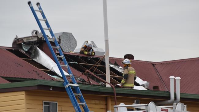 Fire at Porters Plainland Hotel Tuesday December 8.