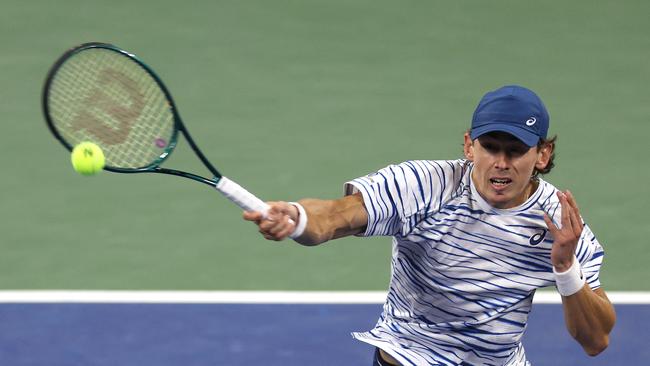 Alex de Minaur in action at the US Open. Picture: Jamie Squire/Getty Images.