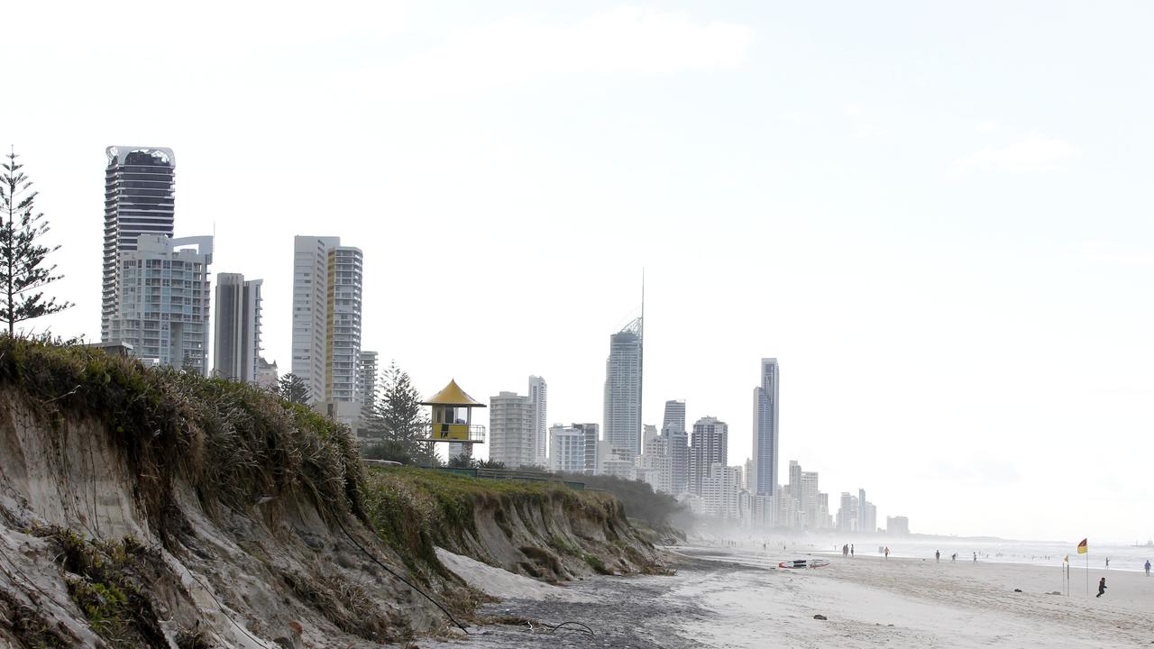 Beach erosion at Mermaid Beach