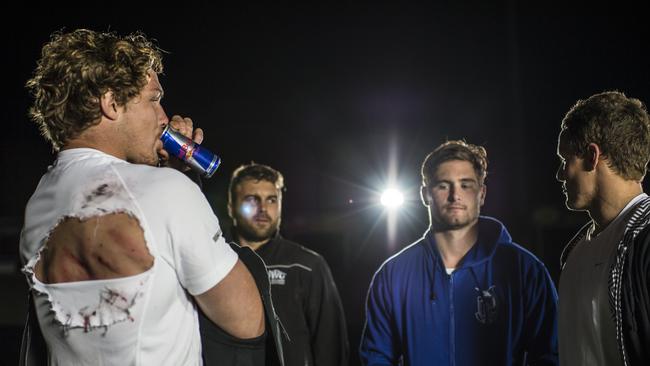 Behind the scenes as Michael Hooper films for Red Bull’s ‘The Game Within The Game’ at Brookvale Oval.