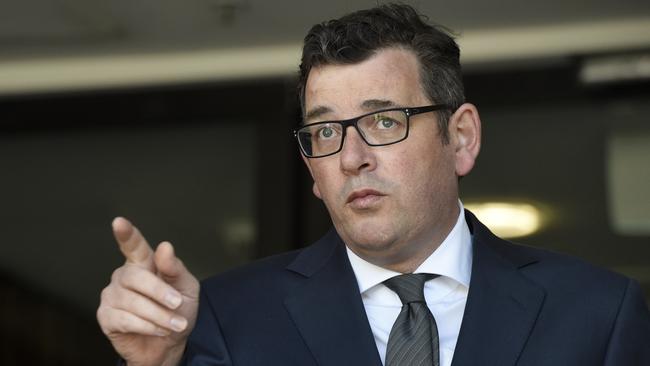 Victorian Premier Daniel Andrews on Thursday. Picture: Andrew Henshaw