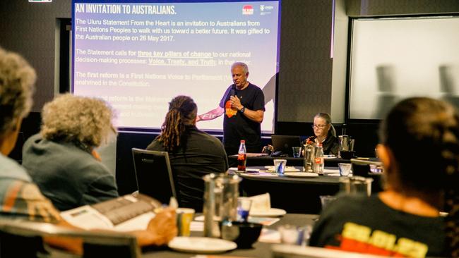 The Uluru Dialogue’s Geoff Scott at Newcastle information session. Picture: supplied