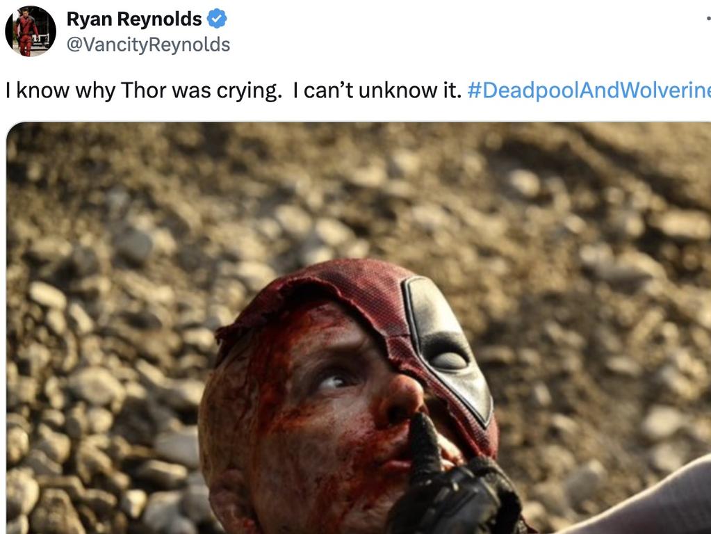 Ryan Reynolds sends Marvel fans into a spin with his Thor tweet.