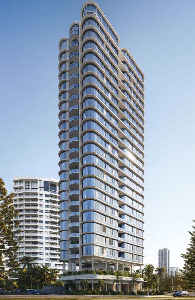 Artist impression of the Monaco tower in Main Beach from Ignite Projects.