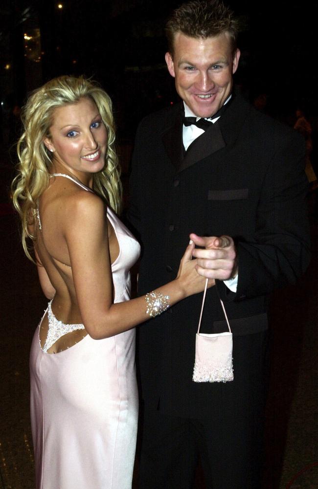 Who could forget Tanya Buckley’s diamante encrusted G-string at the 2001 Brownlow? Picture: Julian Smith