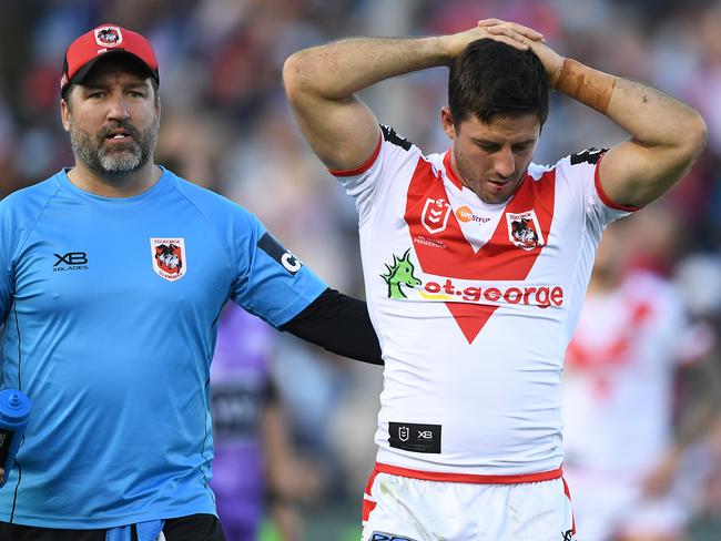 Ben Hunt has been ruled out of the match against the Roosters due to lingering effects of a concussion. Picture: AAP Image/Joel Carrett