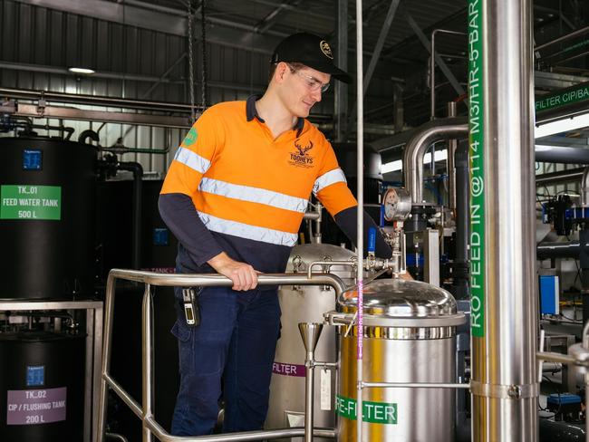 The Tooheys Lidcombe brewery Reverse Osmosis Water Recycling plant is estimated to save 415 million litres of water per year. Photo: Sydney Water